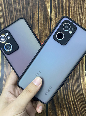 磨砂撞色适用opporeno7se手机壳reno7硅胶oppo5G全包es防摔PFJM10新款opopreno女opporone套男opreno外壳75G
