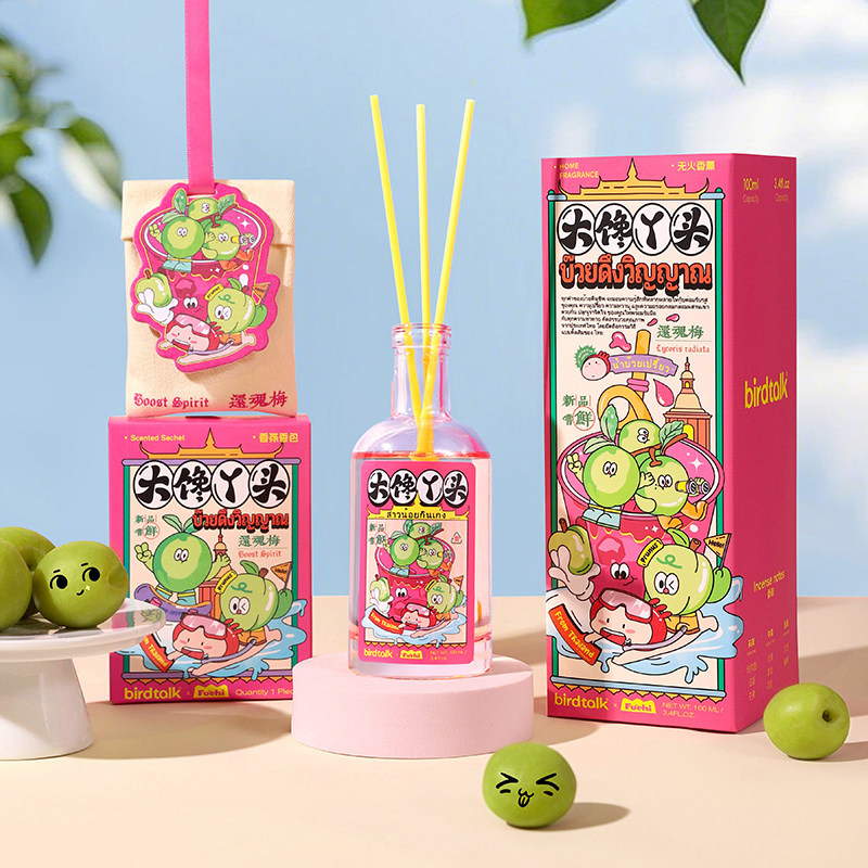 birdtalk布尔桃 大馋丫头系列无火香氛挥发液香包组合还魂梅