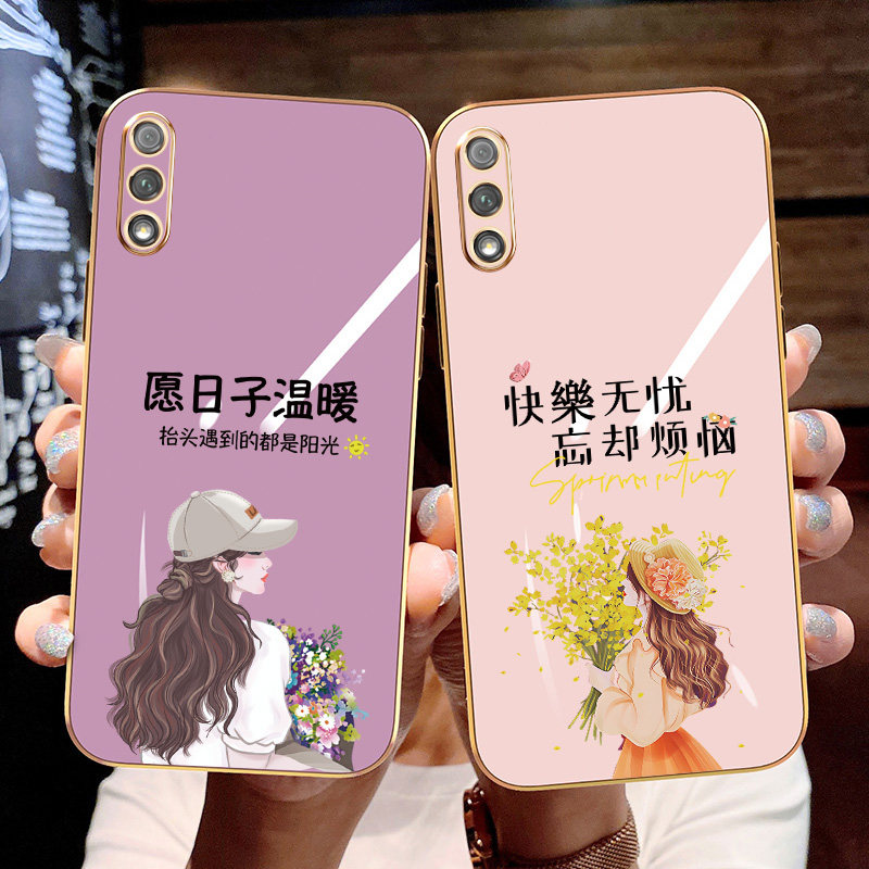 适用华为荣耀9x手机壳huawei荣耀9xpro软硅胶HLK-AL00全包边HLK-AL10防摔ins风女款个性网红保护套潮快乐无忧