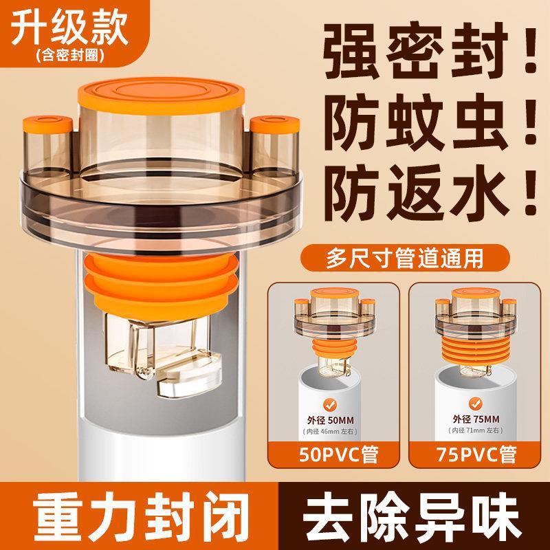 厨房下水管防臭密封塞下水道排水