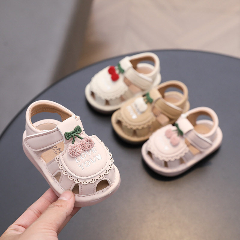 2026春夏新款婴幼叫叫鞋 学步鞋凉鞋卡通软底宝宝鞋0-2岁女宝凉鞋