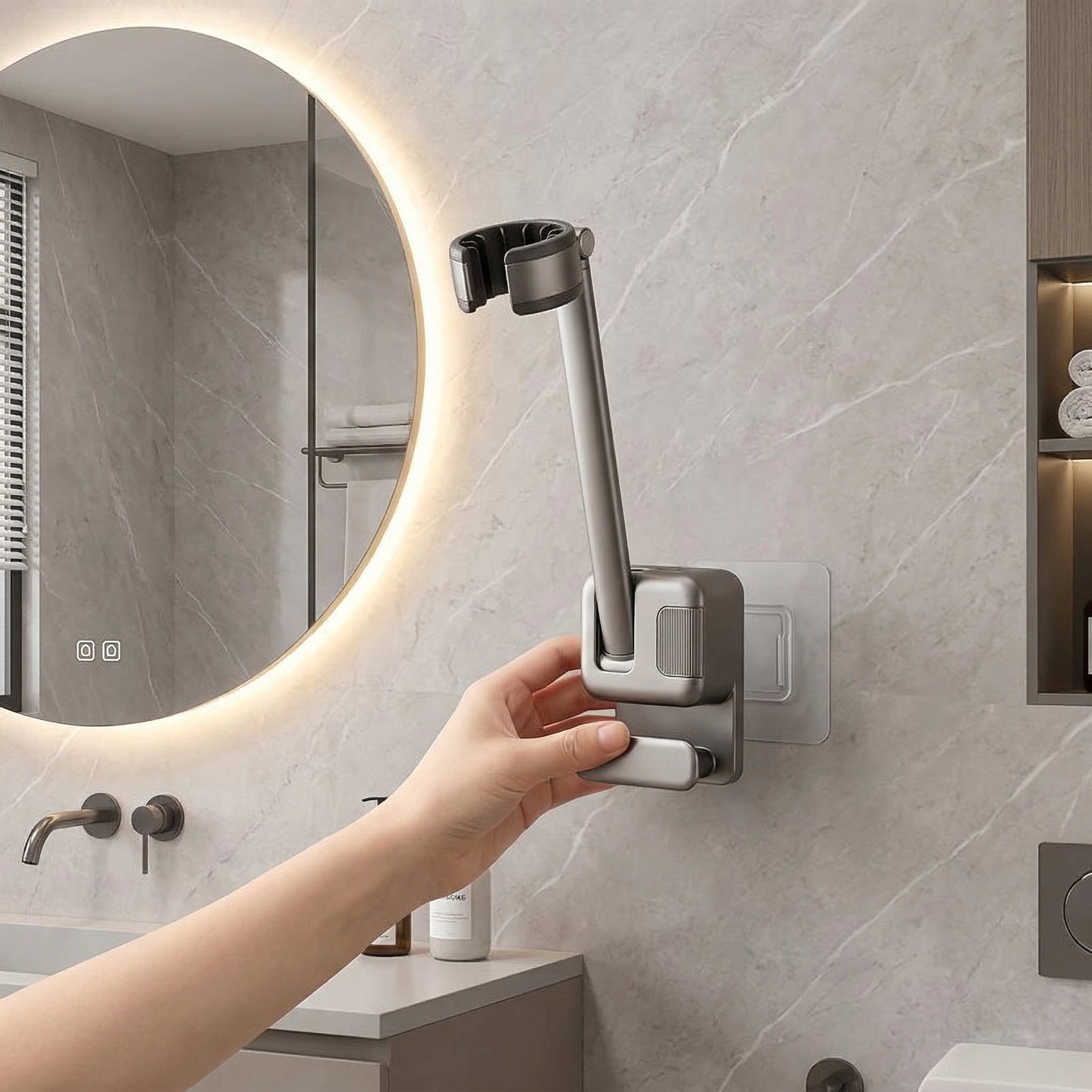 吹风机支架无痕贴吹头发电吹风免打孔挂架墙面老式背胶懒人置物架