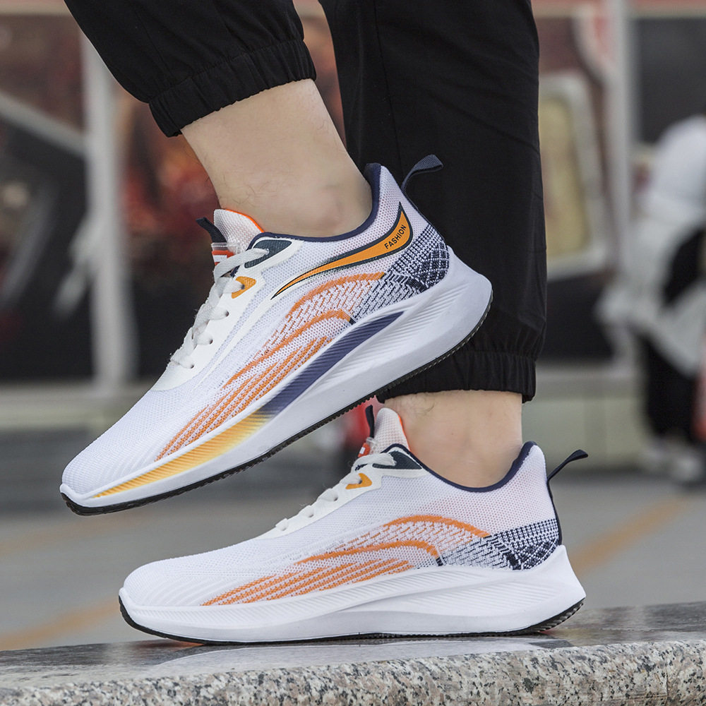 男士休闲鞋男款2026新款运动鞋男通勤设计感透气防臭巨好看的平底