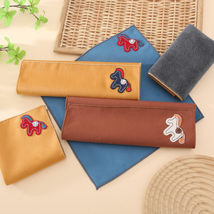 抖音爆款小熊小马麂皮抹布擦车布不留水印强吸水不掉毛家用百洁布