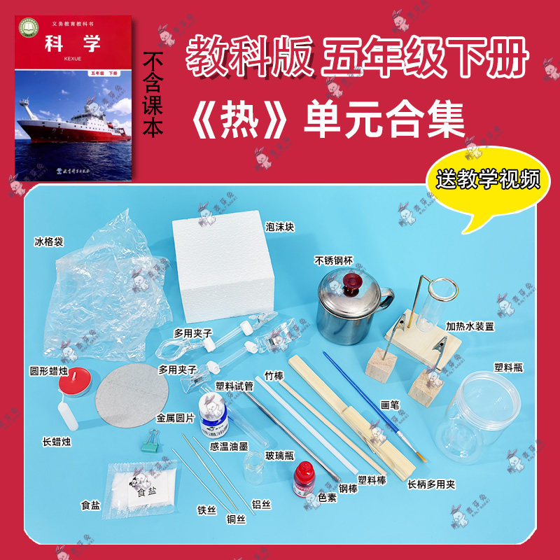 感温油墨科学实验材料遇热变色五年级下册热在金属中的同课热传导