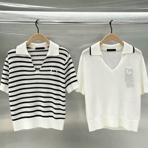 【C系列】正品针织衫2026夏新品轻薄棉麻翻领U领短款MBF2SWT043