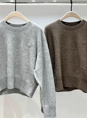 正品【笑脸系列】毛衣2025冬新品含绵羊毛牦牛绒厚实MBE4SWT023