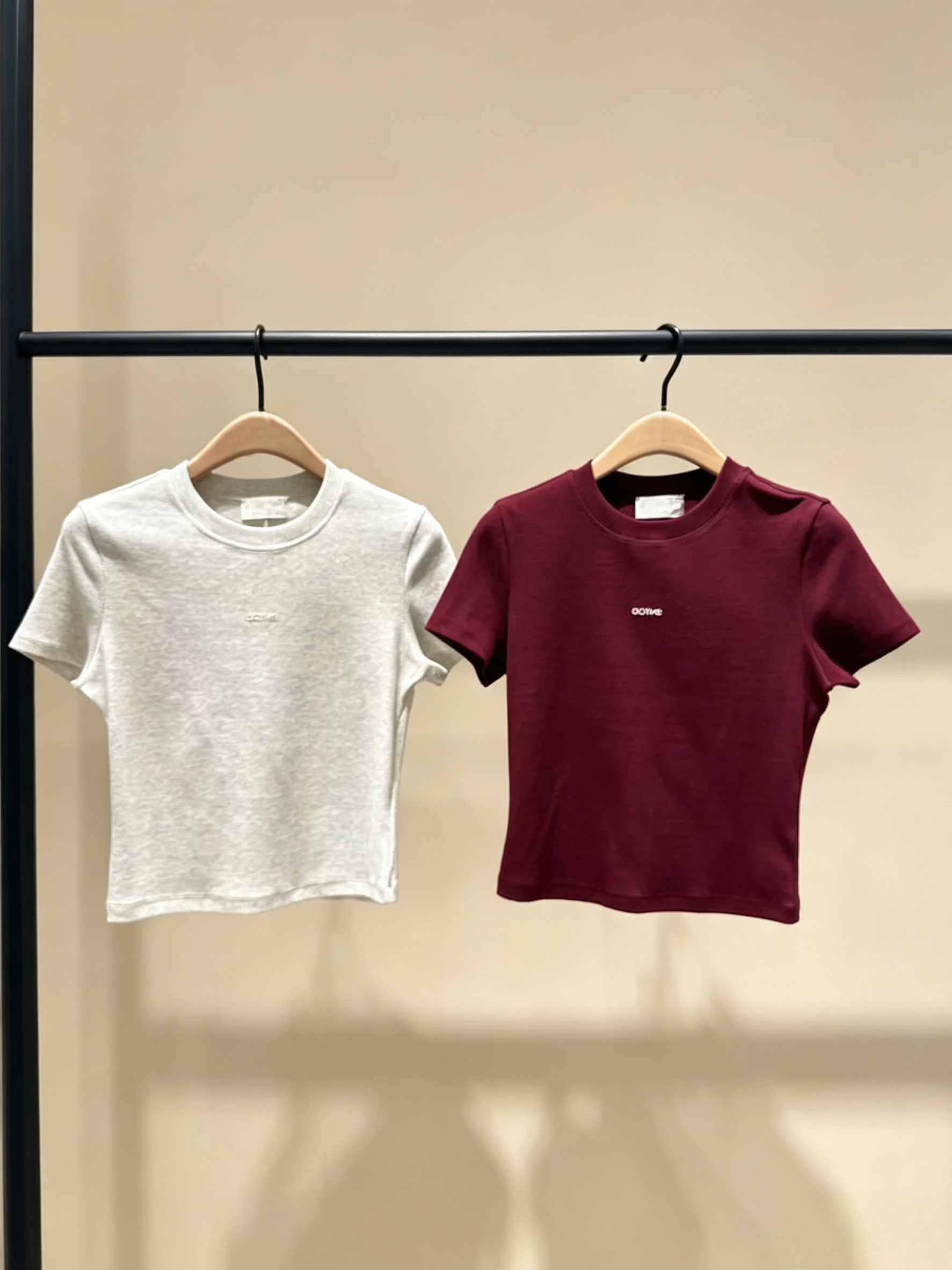 【a系列】正品短款T恤2026春新品圆领正肩弹力棉MBF1TEE035