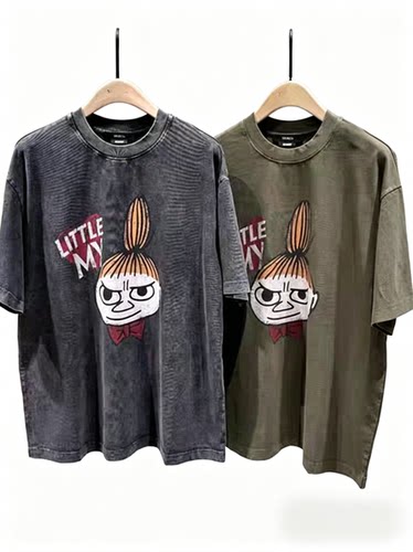 【姆联名】MO正品棉质T恤2026夏新品套色炒雪花斑驳MBF2TEE047