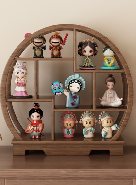 台式博古架实木桌面置物架新中式陈列架小型多宝阁小摆件展示架子