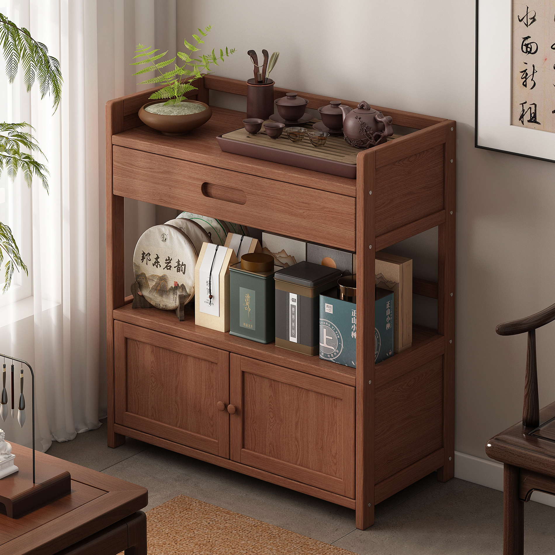 落地置物架宝睿芝楠竹