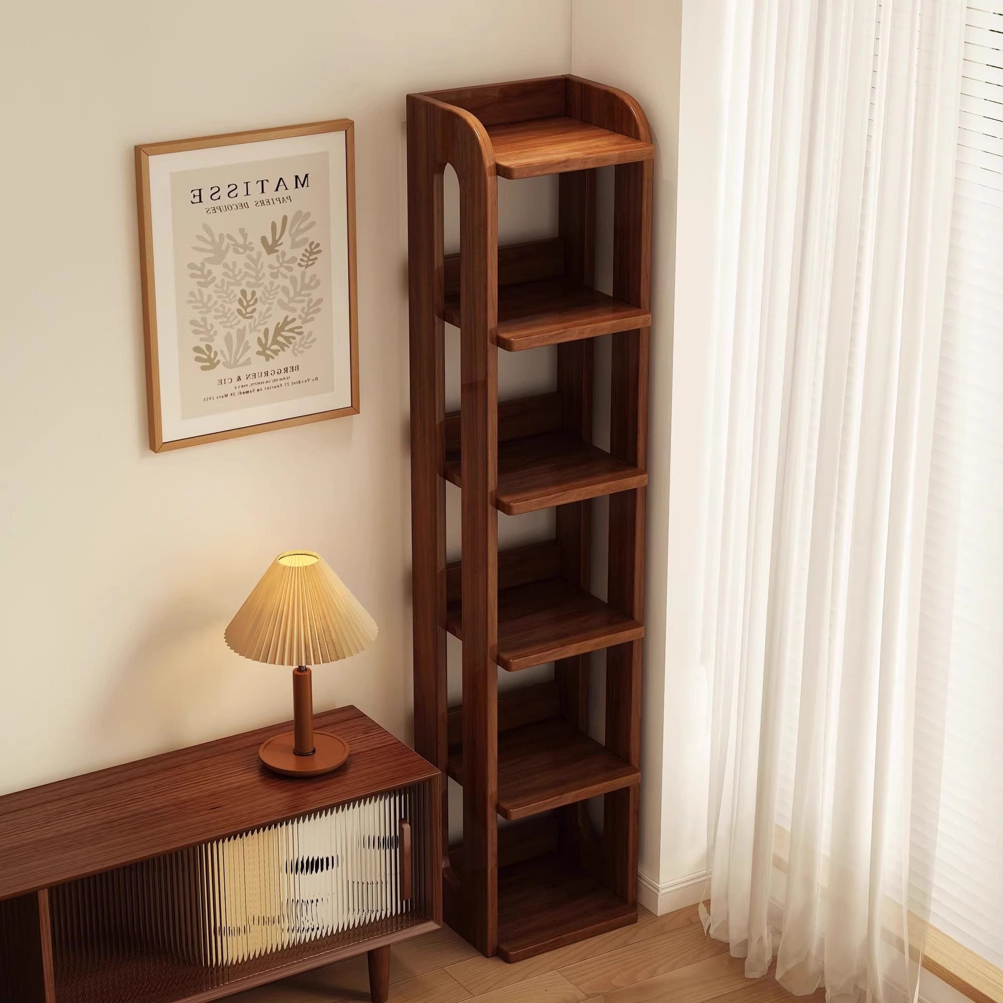 实木书架落地置物架客厅靠墙书柜收纳柜家用简易储物柜多层储物架,住宅家具,书架,淘宝优惠券,粉丝福利购,淘宝优惠卷