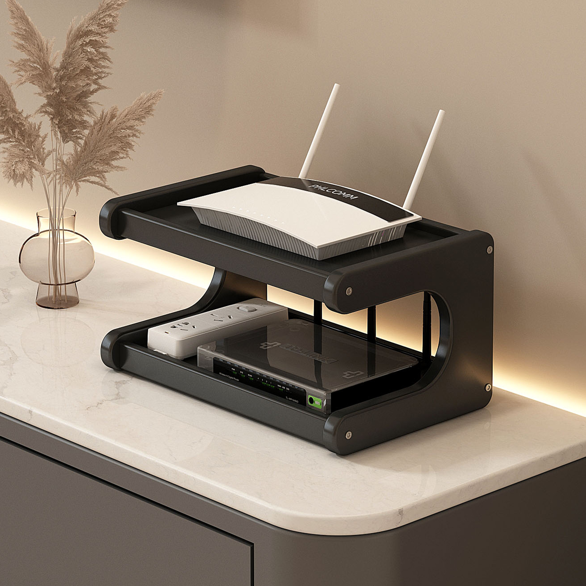 宝睿芝现代简约wifi路由器放置架