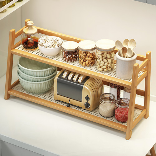 宝睿芝双层置物架厨房整理调料架