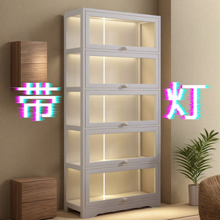 手办柜透明立牌带灯展示柜家用摆件盲盒装饰品谷子二次元收纳痛柜