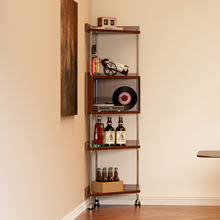 实木展示架转角diy置物架客厅家用简易书柜收纳架三角柜储物架子