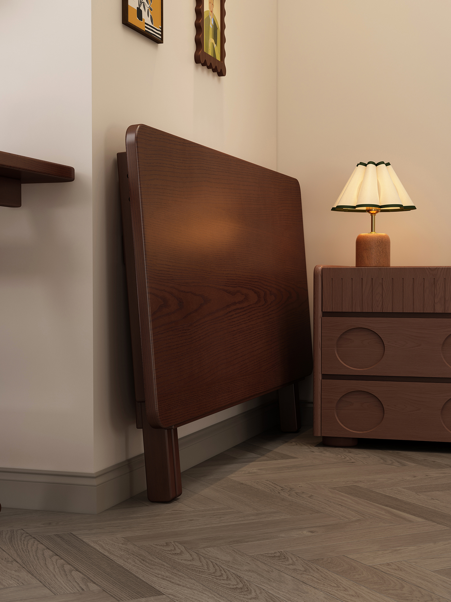 可折叠桌子小户型餐桌长方形书桌靠墙桌学生家用学习桌便携吃饭桌