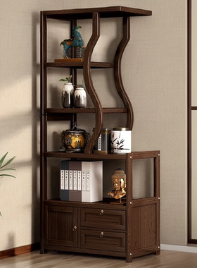 中式博古架茶叶展示柜茶架子茶柜置物柜紫砂壶摆放架摆件架多宝阁