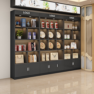 商用货架展示柜可定制家用样品陈列展示架超市烟酒置物架茶叶柜子