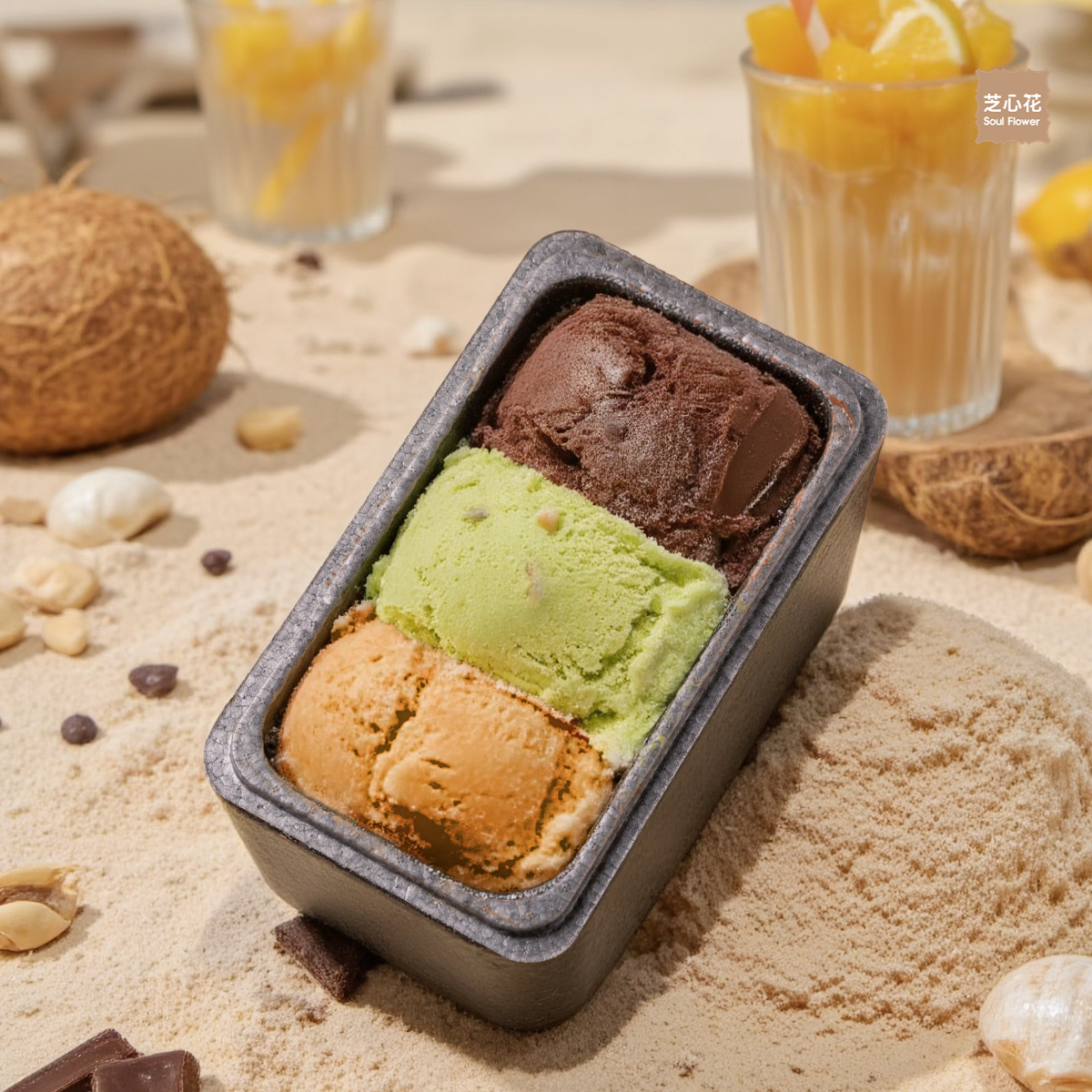 芝心花gelato意式冰淇淋三重奏