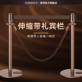 君铎 玫瑰金U型礼宾杆隔离带高档商场一米线迎宾栏杆排队护栏围栏