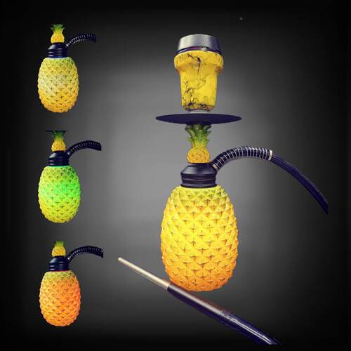 跨境货源 阿拉伯水烟 菠萝造型水烟 酒吧灯光水烟 hookah烟壶