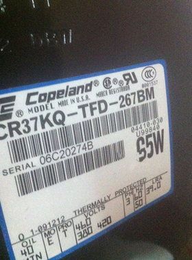 全新CR37KQ-TFM-267RM CR54KQ-TFD-551谷轮活塞中低温冷库压缩机