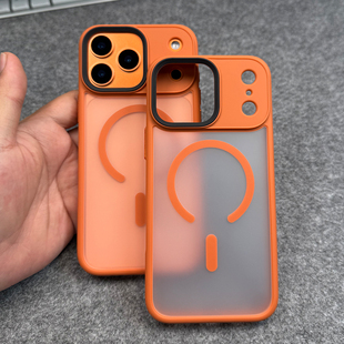 硅胶p 适用苹果iphone17肤感手机壳magsafe磁吸无线充电17Promax全包防摔air磨砂男高级感新款 N52强力吸附