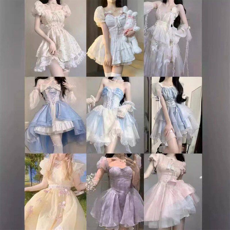 小个子小显瘦2024新款清新连衣裙碎花连衣裙夏季雪纺韩系收腰长裙