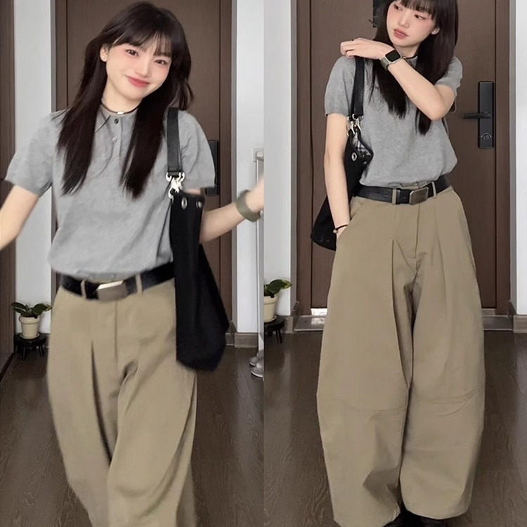 夏季复古针织短袖翻领polo衫女2025新款正肩设计感小众短款小上衣