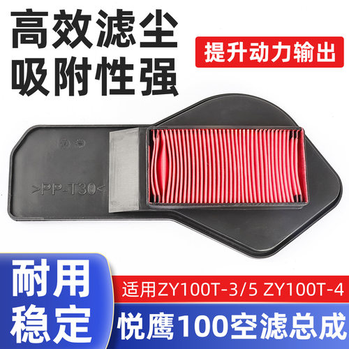 摩托车丽鹰zy100t-3/4/7空气滤芯悦鹰-12滤清器凌鹰-10过滤器
