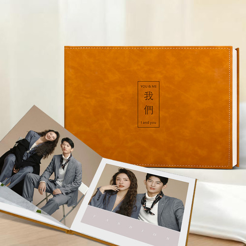 情侣写真皮面相册影集精装相册照片书情侣纪念册设计定制打印成册