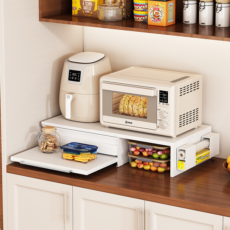 环图厨房多功能置物架微波炉垫高架调味料收纳架台面延长储物架