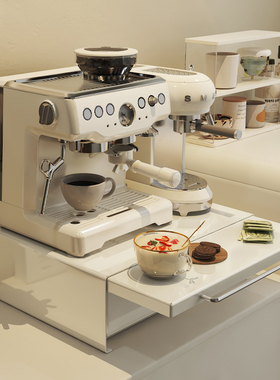 环图胶囊咖啡器具抽屉收纳盒式置物架垫高座咖啡机水杯防尘收纳柜