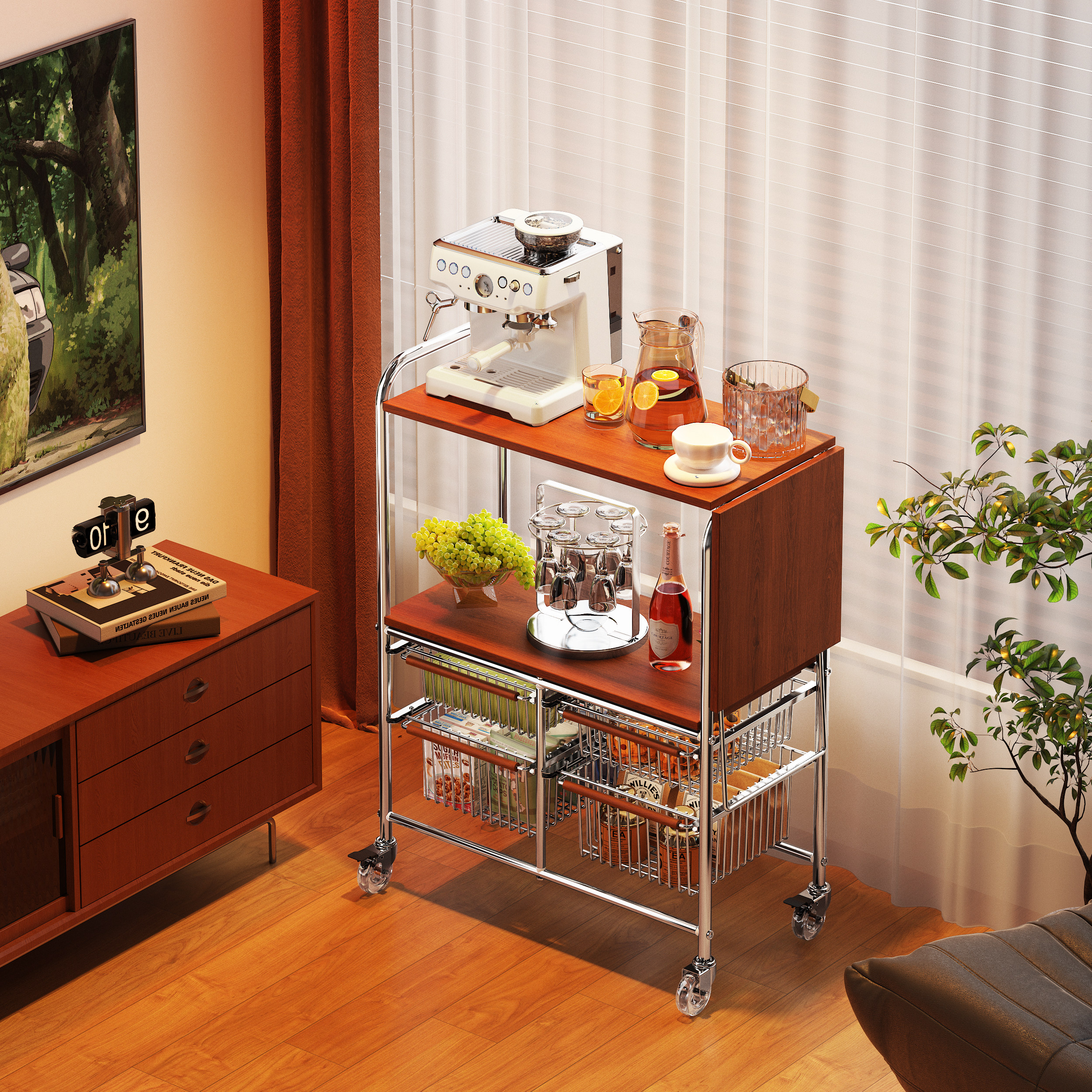 环图沙发边几可移动茶几落地客厅餐车零食置物架餐边柜茶水柜厨房,住宅家具,移动边几/推车,淘宝优惠券,粉丝福利购,淘宝优惠卷