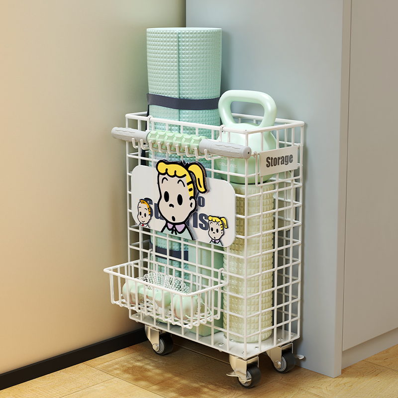 瑜伽垫子收纳架布艺折叠入户门