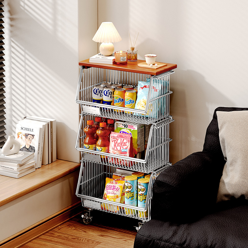 环图客厅零食收纳小推车