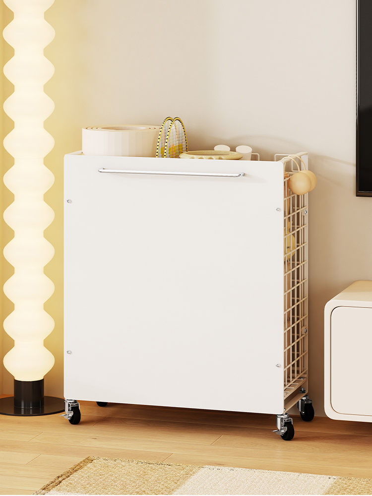 滚轴瑜伽垫收纳架夹缝家用健身器材置物筐带轮整理运动器材放置篮