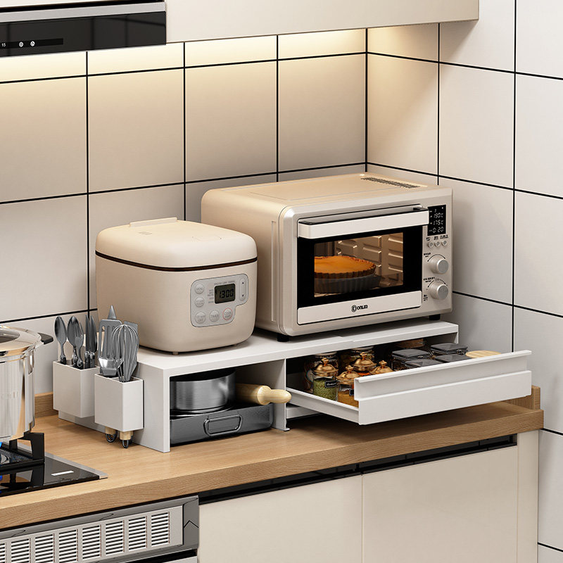 微波炉置物架多功能厨房收纳分层抽拉式厨房储物柜台面厨具收纳,厨房/烹饪用具,厨房置物架/置物柜/角架,淘宝优惠券,粉丝福利购,淘宝优惠卷