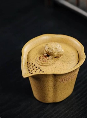 宜兴紫砂壶段泥招财手抓壶泡一人饮茶壶盖碗120cc