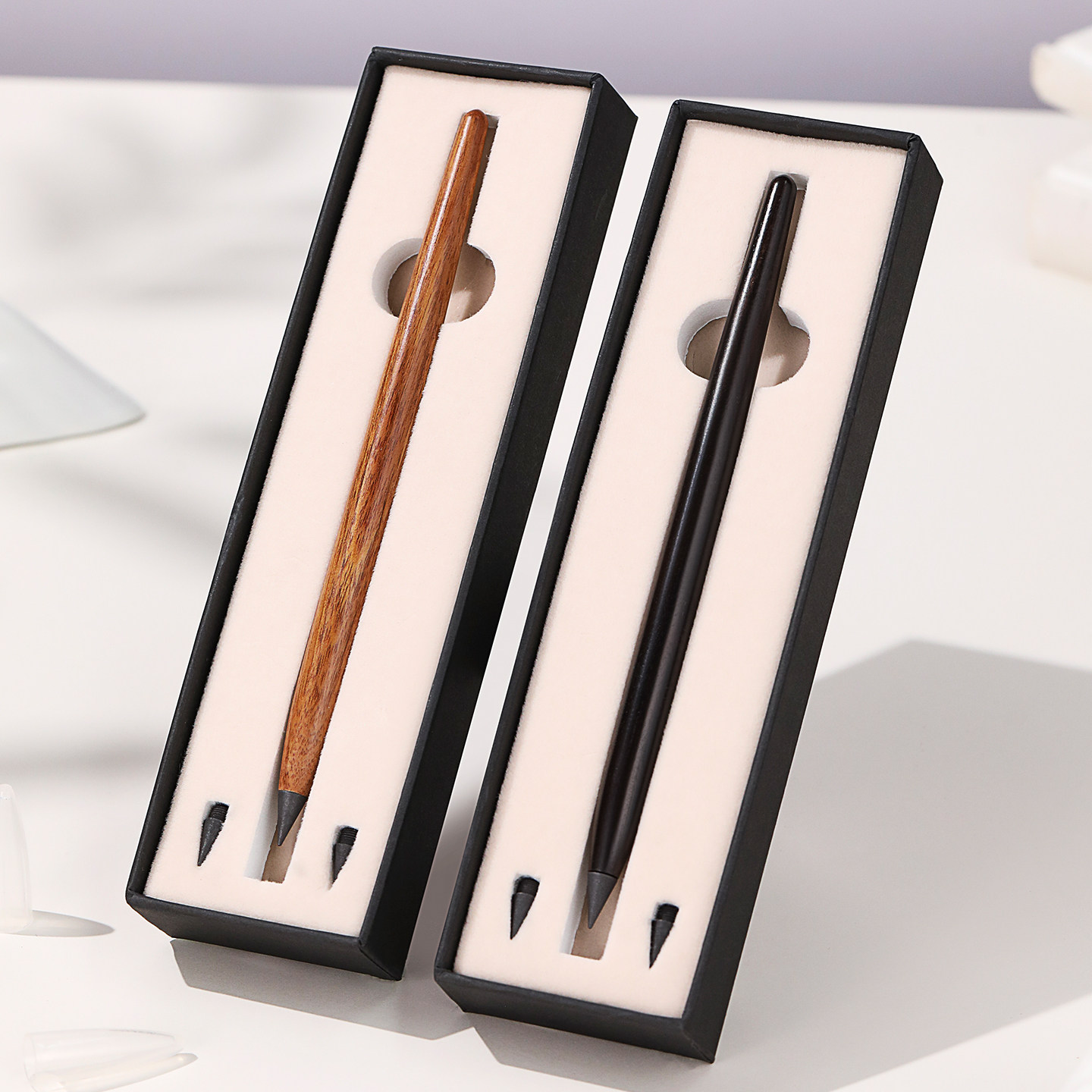 实木永恒铅笔不用削免削的永恒之笔礼盒个性定制公司纪念商务礼品