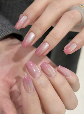 【免烤灯】M系列全固化5D凝胶美甲贴极光镭射指甲贴纸女孩防水