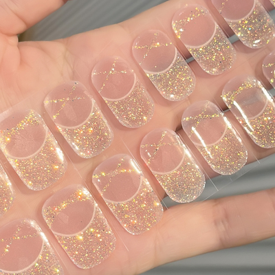 照灯变硬持久防水可拆卸美甲贴纸