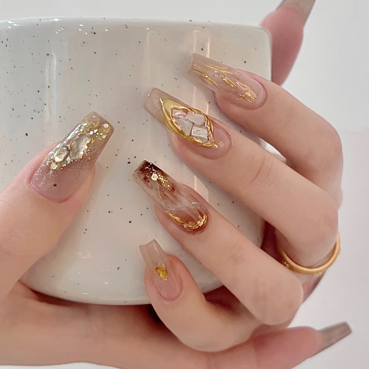 服帖持久防水可拆卸指甲贴片新款