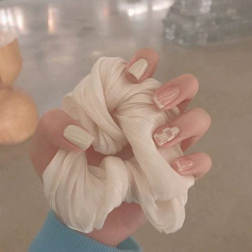 Белый гель-лак, наклейки для ногтей для ногтей, водостойкие накладные ногти, французский стиль, 3D, готовый продукт