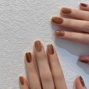 BD843 UV半烤凝胶美甲贴半固化光疗持久防水指甲贴纸 照灯变硬