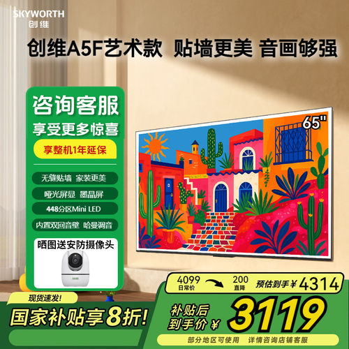 65A5FT艺术款双回音壁电视机