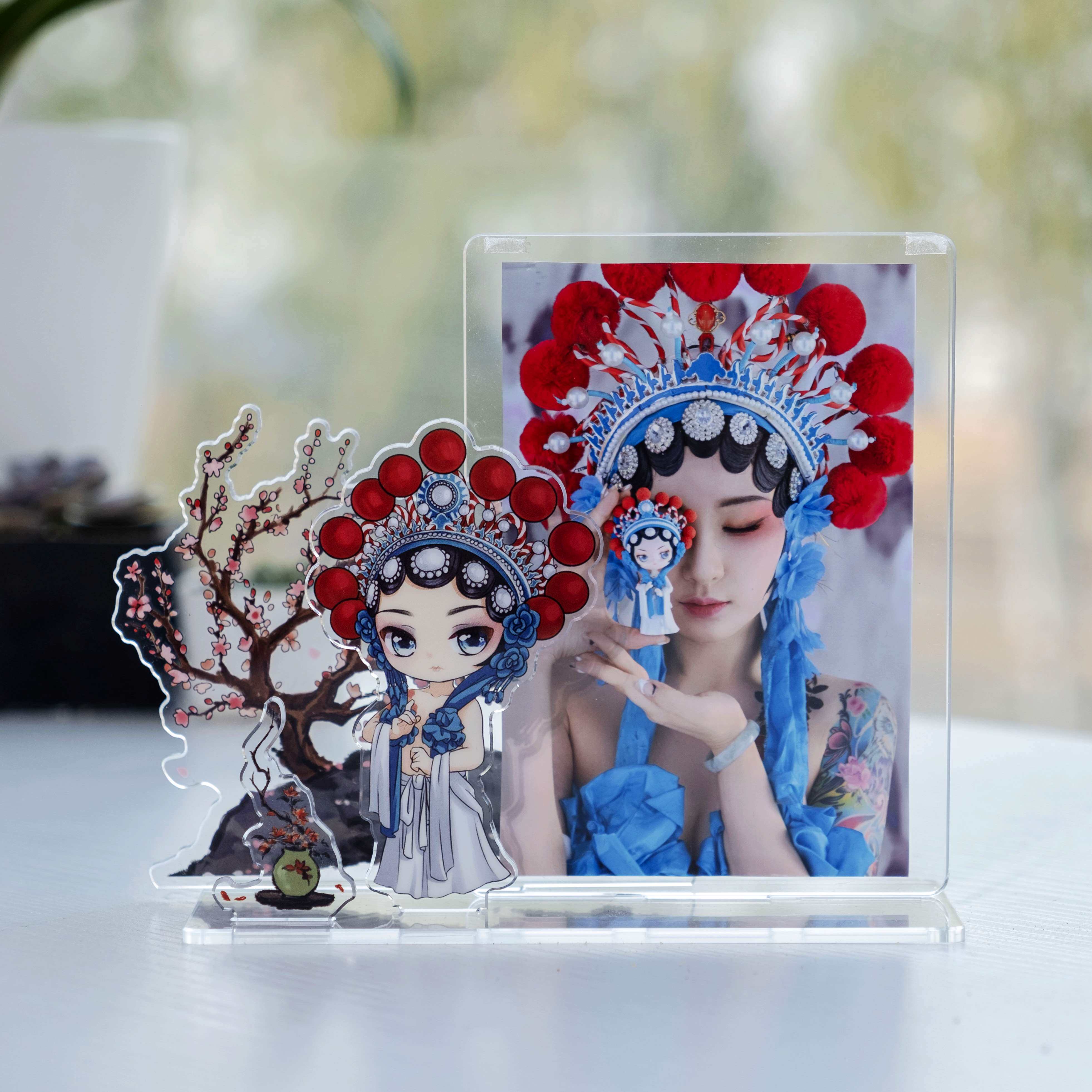 dodowo正版盘子女人坊授权亚克力5寸相片异形相框随机款式发货