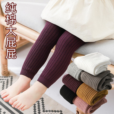 婴儿纯棉春秋季九分儿童白色裤袜