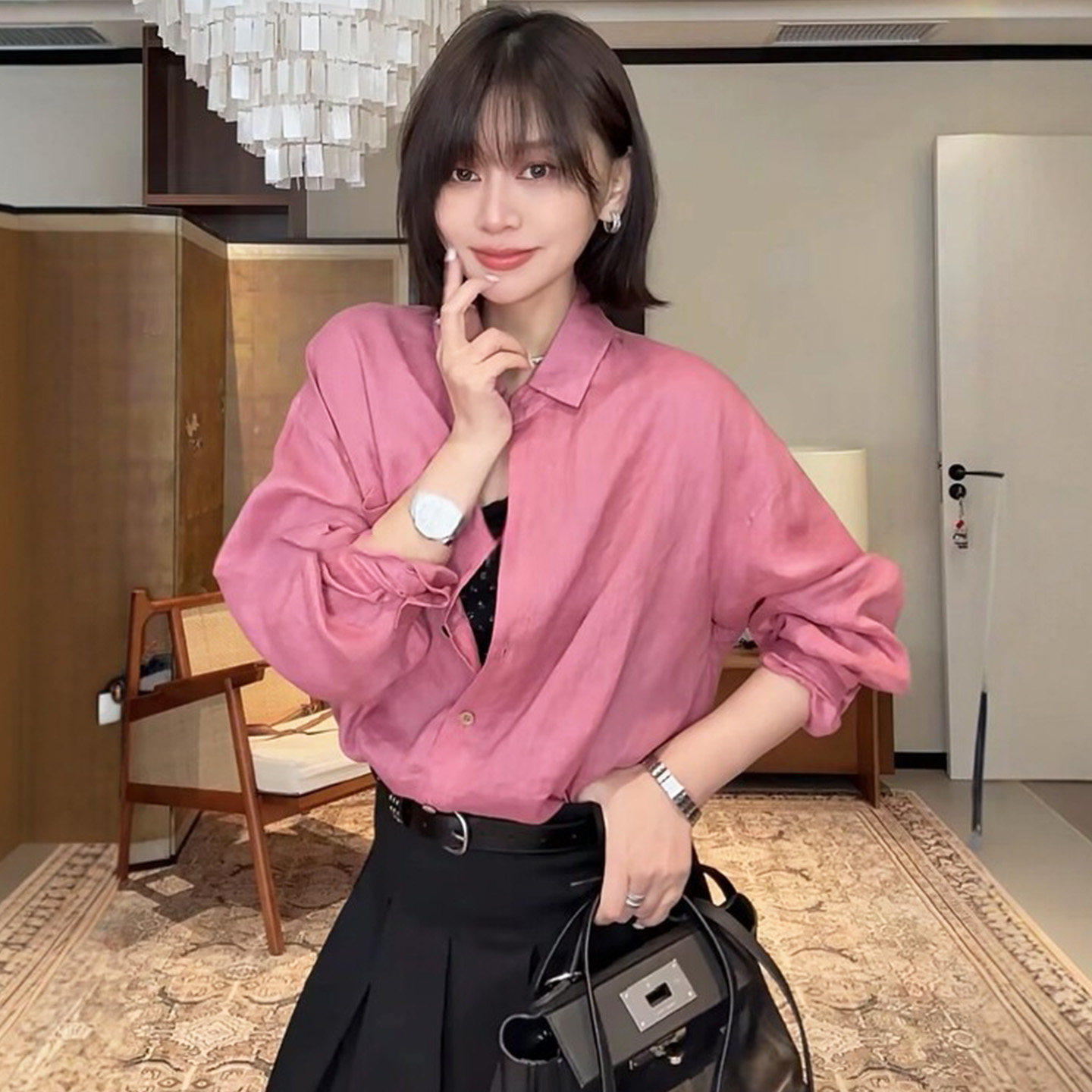 独特超好看长袖衬衫女款春装女2026年新款轻奢高级感减龄洋气上衣